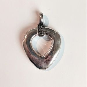 Sterling Silver 925 Heart Pendant Minimalist Design